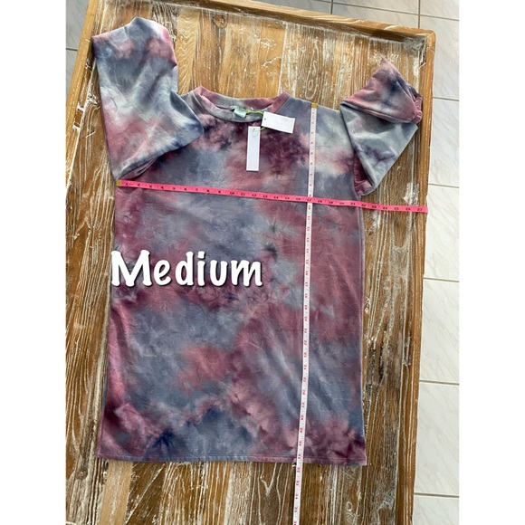 BOGO Jersey tie dye print tunic dress NWTS. S, M, L - Picture 7 of 12